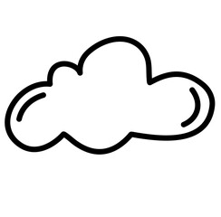 cloud line hand drawn vector