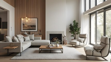 Fototapeta premium Mediterranean-Style Living Room Retreat 