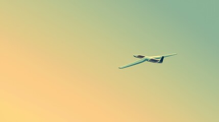 Obraz premium Aerial View of a Sleek Modern Drone in a Colorful Sky