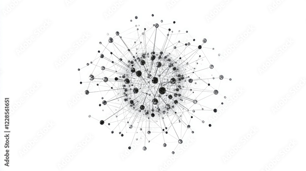 Aufkleber abstract concept of network connections and data visualization