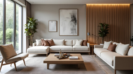 Fototapeta premium Bohemian Chic Living Room Style 