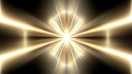 Obraz premium Golden Light Rays Burst Abstract Background