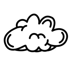 cloud line hand drawn vector