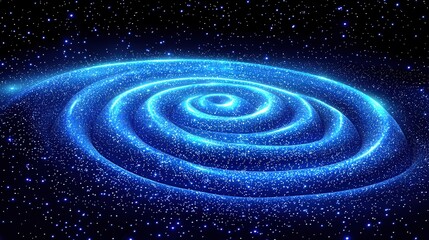 Fototapeta premium Stunning Blue Galaxy Spiral Nebula Cosmic Background Image