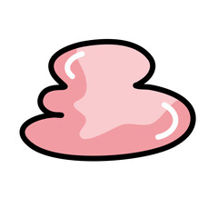 Pink cloud hand drawn vector