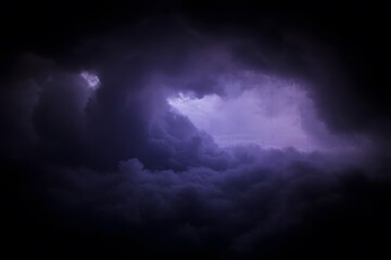 Dense Dark Fog with Muted Purple and Gray Streaks in Ethereal Atmosphere