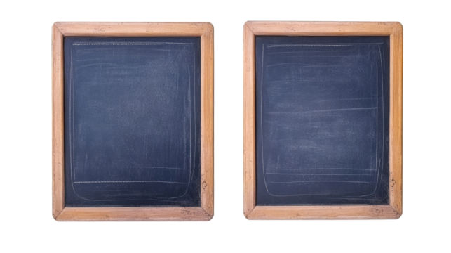Blue Chalkboards in Wooden Frames for Versatile Use Generative AI