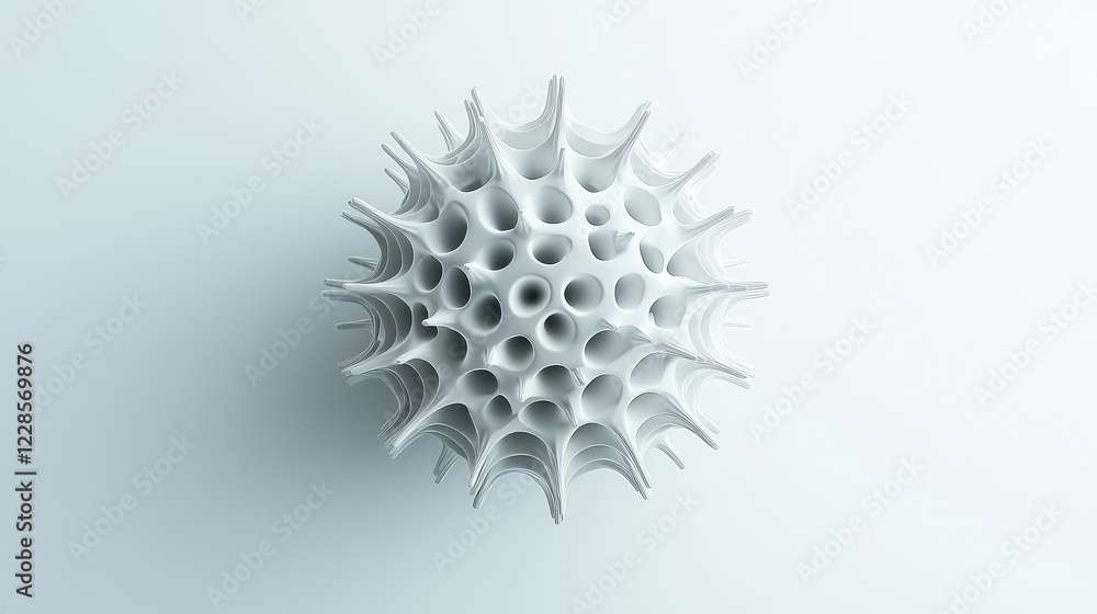 Poster abstract 3d shape with intricate details and unique texture design