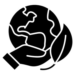 Conservation glyph icon. use for modern concept, print, UI, UX kit, web and app development. Vector EPS 10, related to business, green industry, eco friendly and economy .
