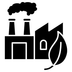 Eco Friendly glyph icon. use for modern concept, print, UI, UX kit, web and app development. Vector EPS 10, related to business, green industry, eco friendly and economy .