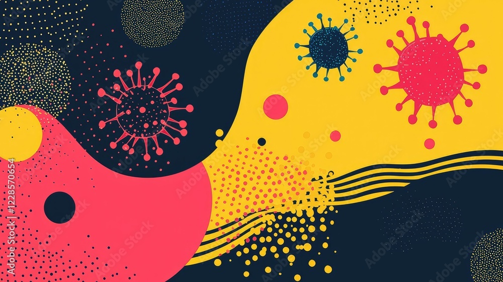 Aufkleber abstract colorful background with circular shapes and patterns