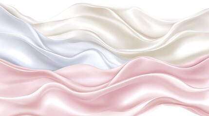 Fototapeta premium Elegant Draped Fabric in Soft Pastel Hues