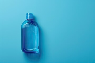 Ultra Hd Picture of Bottle for Shampoo on a Blue Background