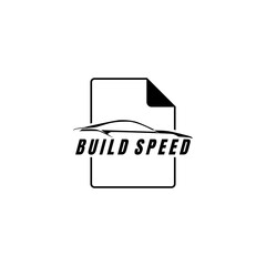 car speed auto rental logo design concept vector art	