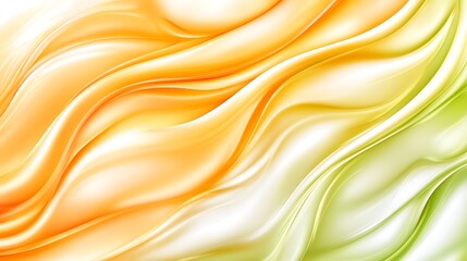 Fototapeta premium Abstract Orange and Green Wave Design