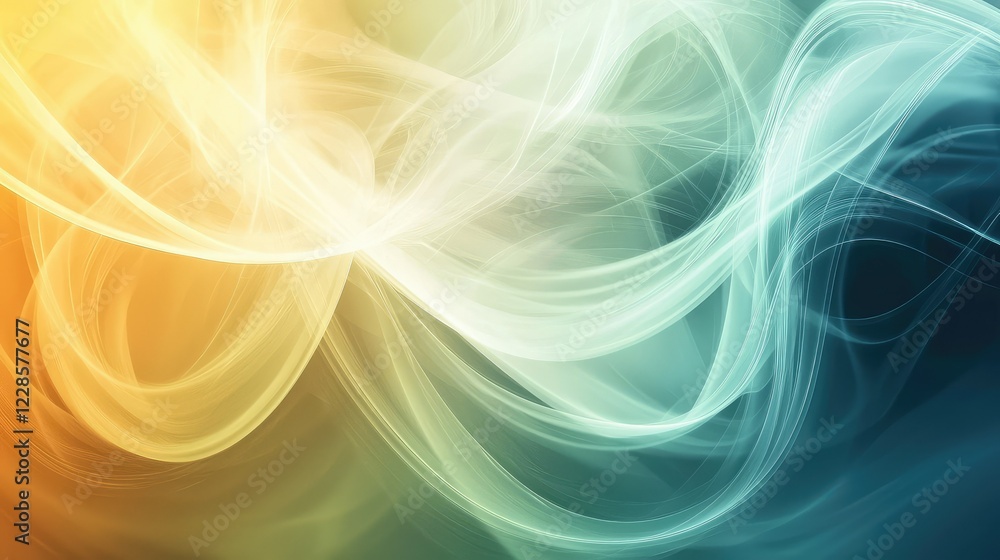 Poster colorful abstract background with flowing light and soft waves