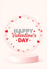 Fototapeta premium Elegant Valentine's Day Display Pedestal