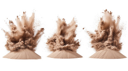 Obraz premium River Sand Explosions Create Impressive Dust Clouds Generative AI