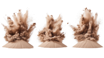 River Sand Explosions Create Impressive Dust Clouds Generative AI