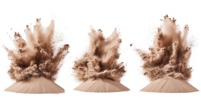 River Sand Explosions Create Impressive Dust Clouds Generative AI