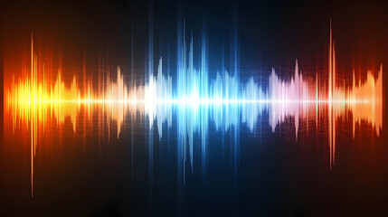 Abstract audio wave energy, dark background