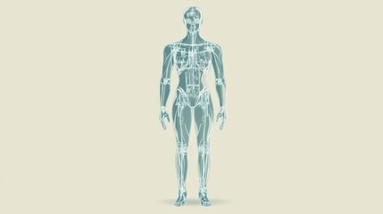 Transparent Human Anatomy Illustration for Medical and Educational Use