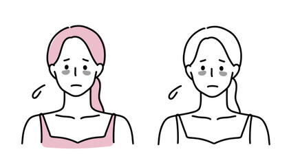 クマを気にする女性