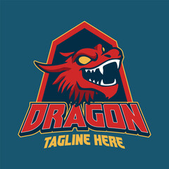 Dragon Mascot logo for esports and sports team