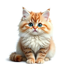 Obraz premium adorable cat isolated on white background