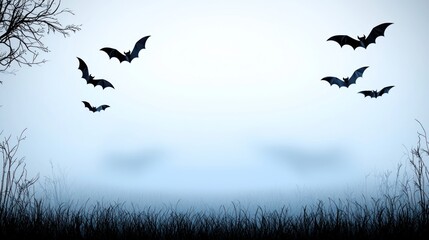 Fototapeta premium Flying Bats at Night