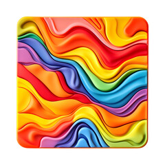 Obraz premium Colorful Abstract Wavy Lines Design Isolated on Transparent Background