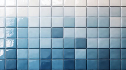 Gradient Blue Tiles Wall Background Design