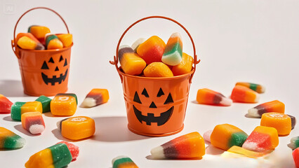 Candy hallowen in the bucket