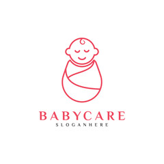 Newborn Baby Logo Template Design Vector