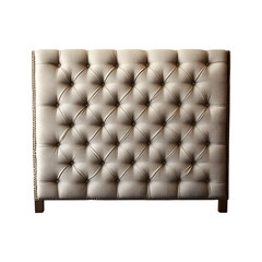 Upholstered Headboard Panels with Tufted Detailing Isolated on Transparent Background
