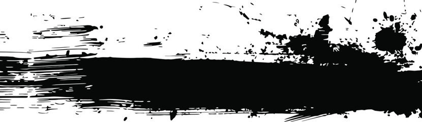 Grunge splatter border line