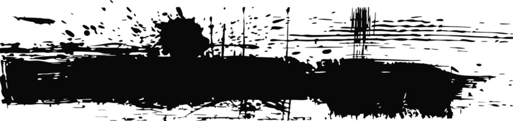 Grunge splatter border line