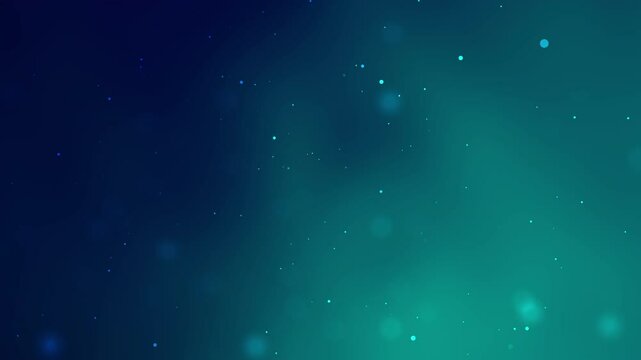 Dark blue teal particles gradient background with small bright dots suitable for futuristic technology designs or abstract digital concepts. Perfect for digital presentations or backgrounds.