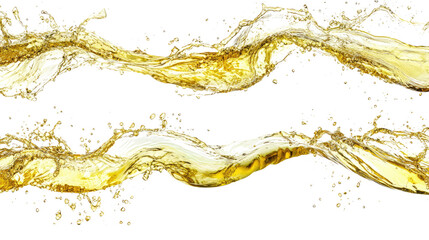 White Wine Swirls on Clear Background Generative AI
