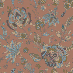 Ornate floral seamless vector pattern