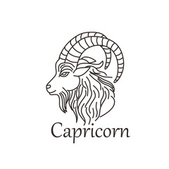 Capricorn Zodiac Signs Vector Icon