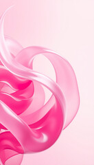 Fototapeta premium Abstract pink satin fabric with soft waves and folds