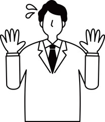 Fototapeta premium 驚く男性会社員