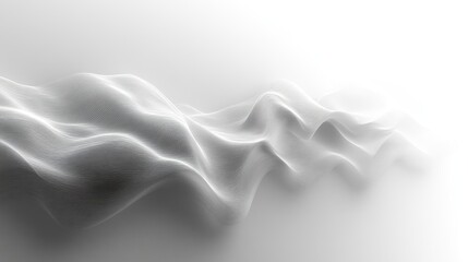 Fototapeta premium Abstract White Linear Wave Pattern Design