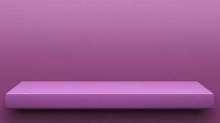 Purple Shelf Against a Purple Wall Background