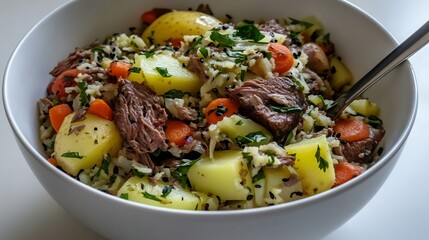 Hearty Beef Stew with Potatoes and Carrots