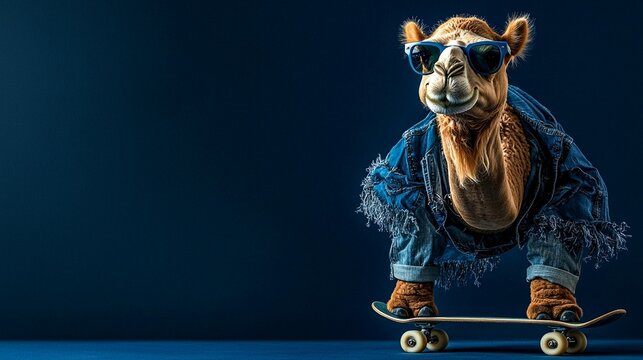 Camel Skateboarding: Cool Desert Dude