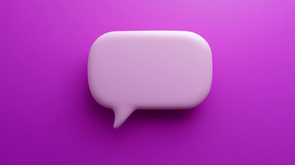 Fototapeta premium white blank speech bubble on purple background