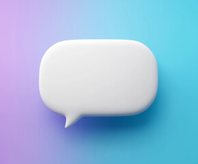 speech bubble on blue