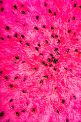 Close up Dragon fruit seeds and flesh  beautiful pink fruit, Red Dragon fruit tropical fruit.